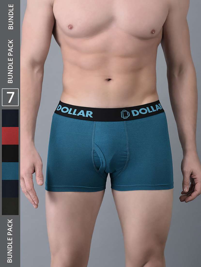 men pack of 7 solid trunk brief - 21984251 - Zoom Image - 0