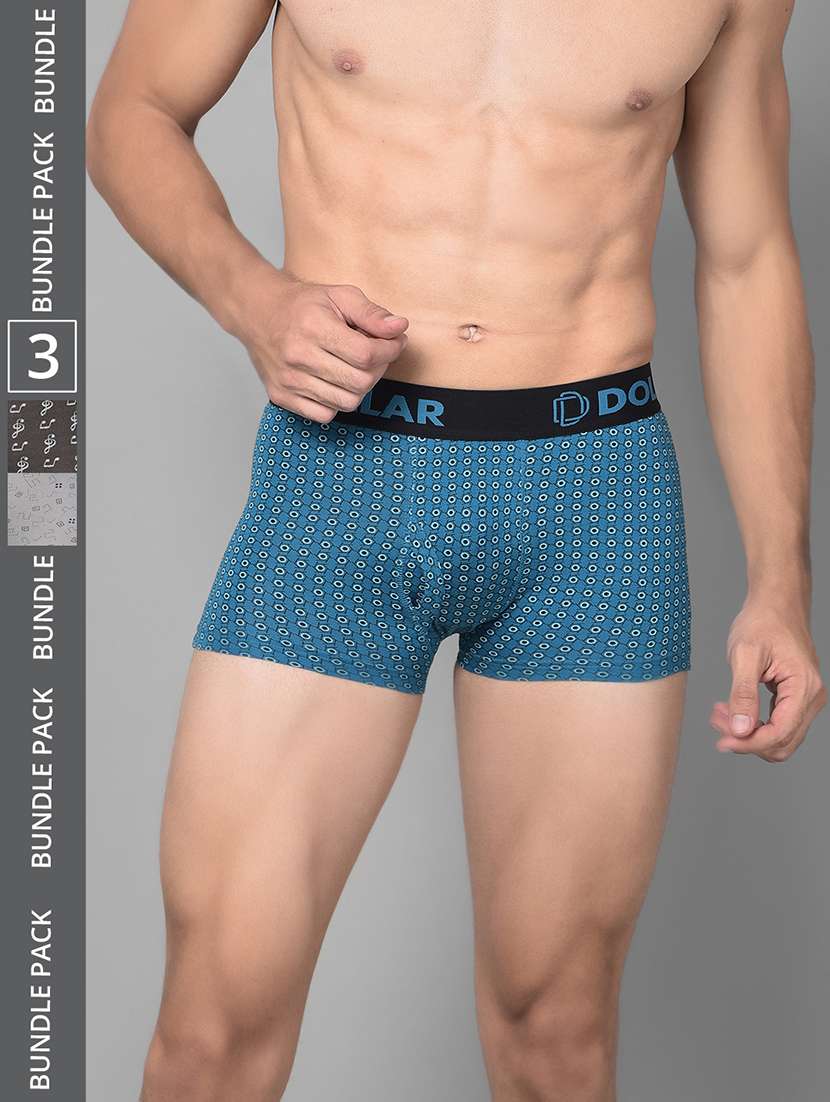 men pack of 3 printed trunk brief