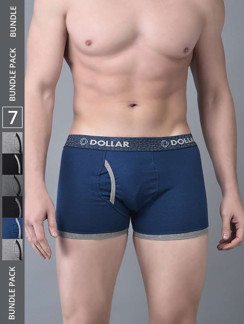 men pack of 7 solid trunk brief