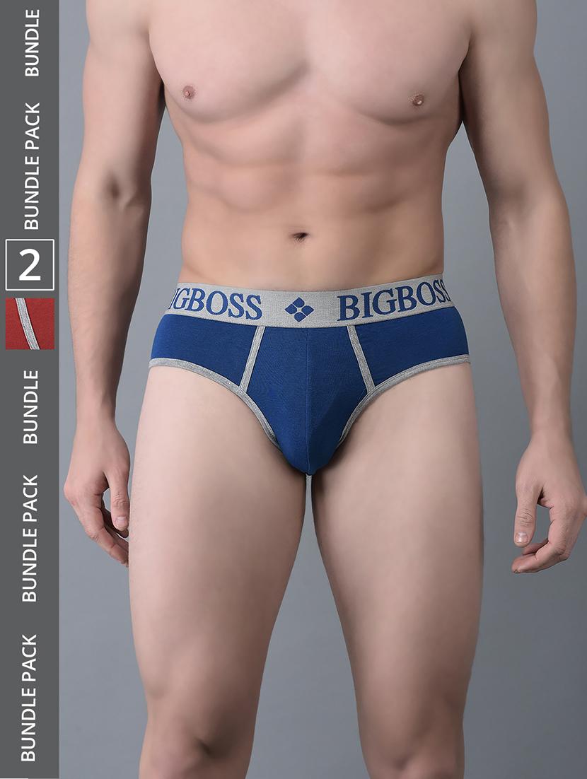 men pack of 3 solid multi colored briefs