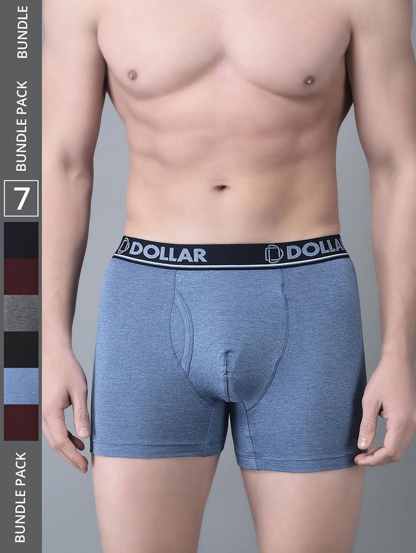 men pack of 7 solid trunk brief