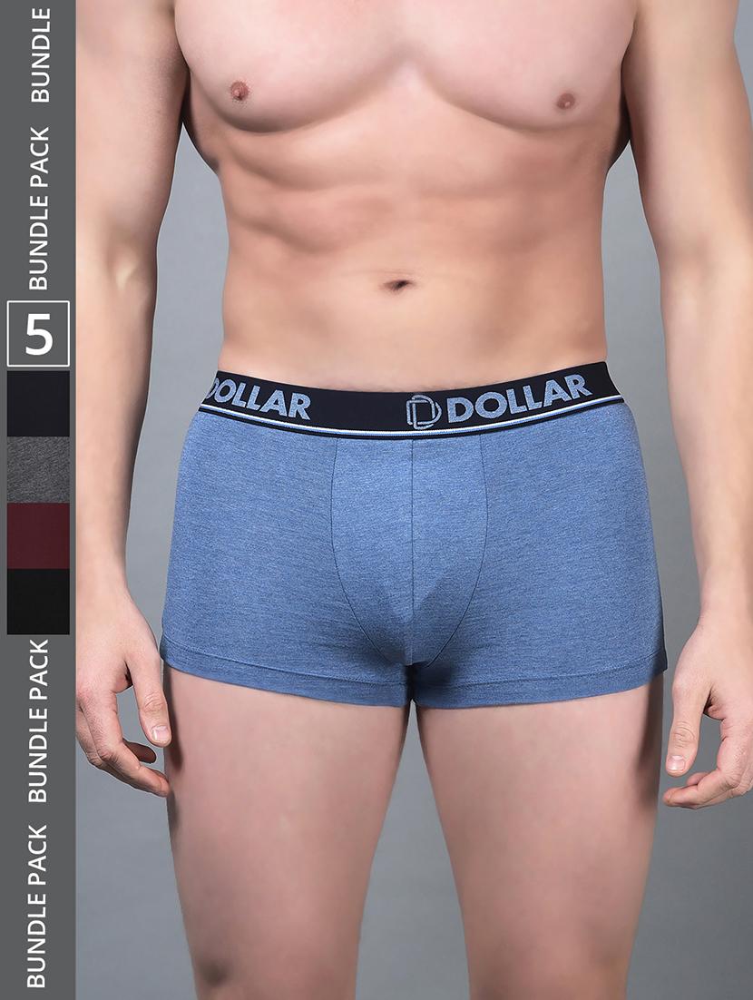 men pack of 5 solid trunk brief