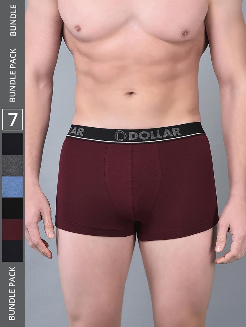 men pack of 7 solid trunk brief
