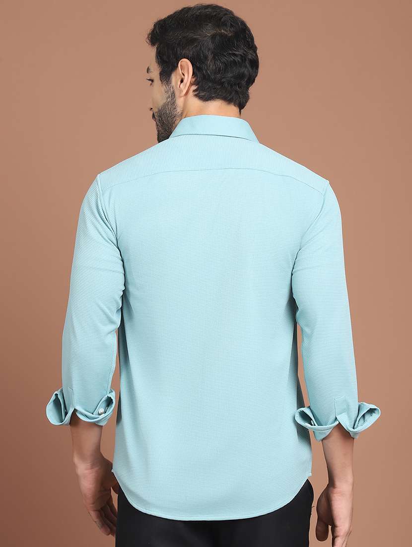 men solid collared long sleeve regular fit shirt - 21984410 - Standard Image - 3