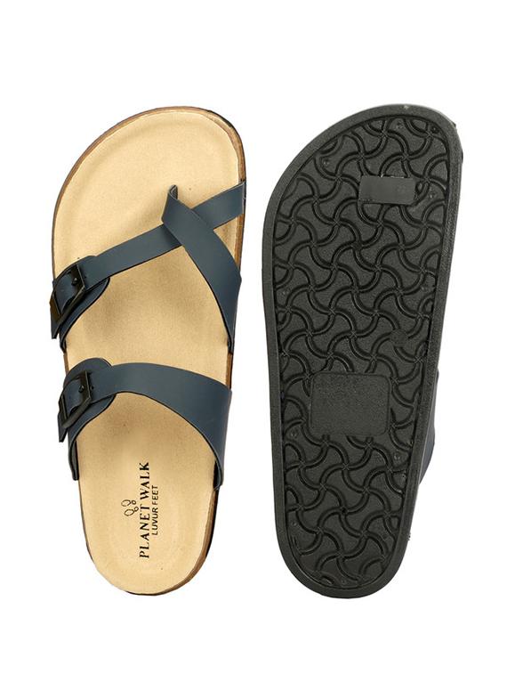 men blue solid one toe sandal - 21984449 - Standard Image - 3