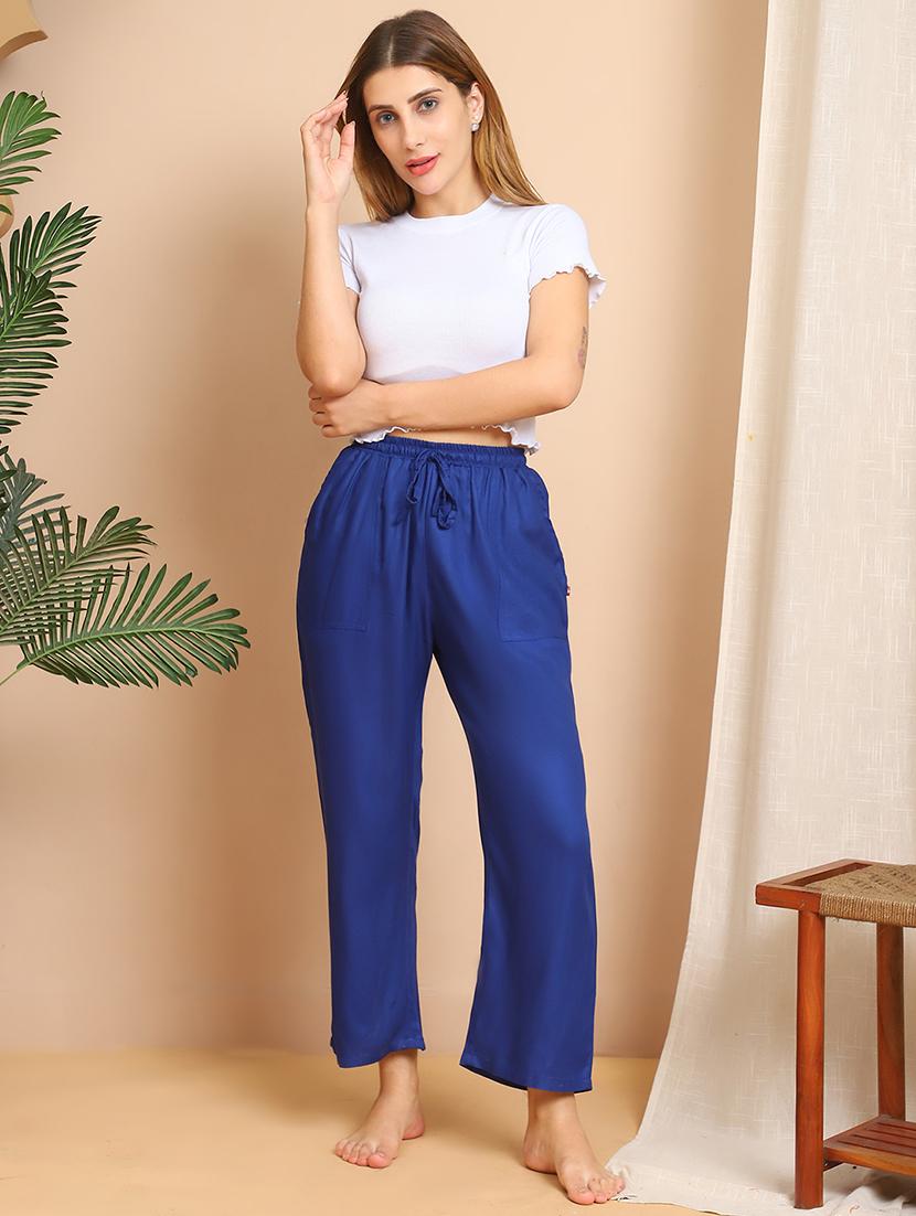 women solid mid rise lounge wear pajama - 21984459 - Standard Image - 5