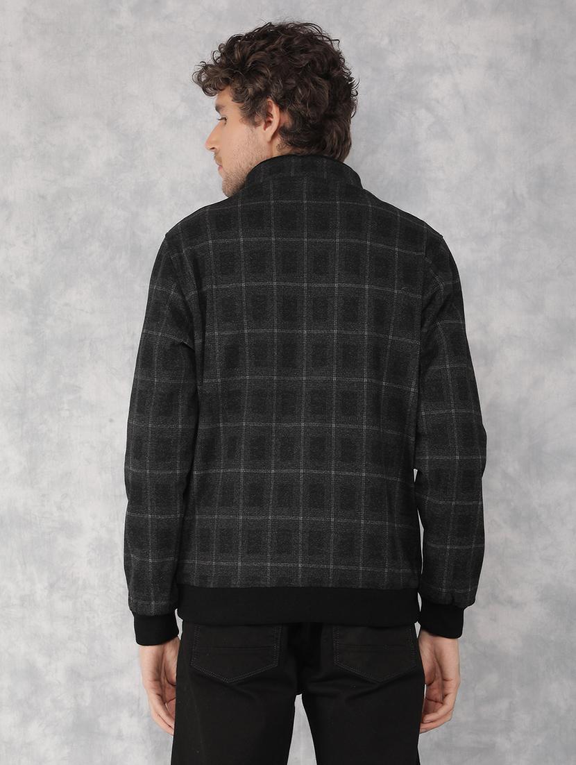 men checkered long sleeve casual jacket - 21984489 - Standard Image - 3