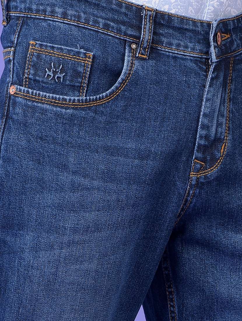 men solid mid rise straight fit jeans - 21984492 -  Standard Image - 5