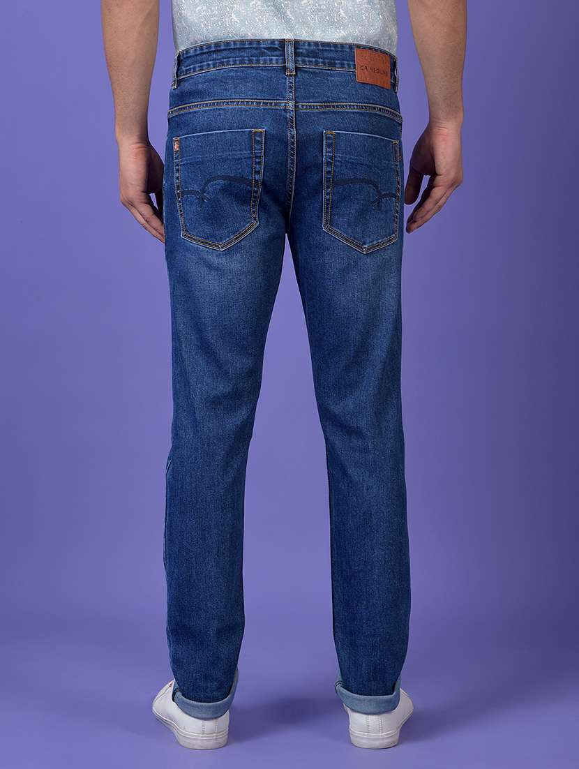 men solid mid rise slim fit jeans - 21984499 -  Standard Image - 3