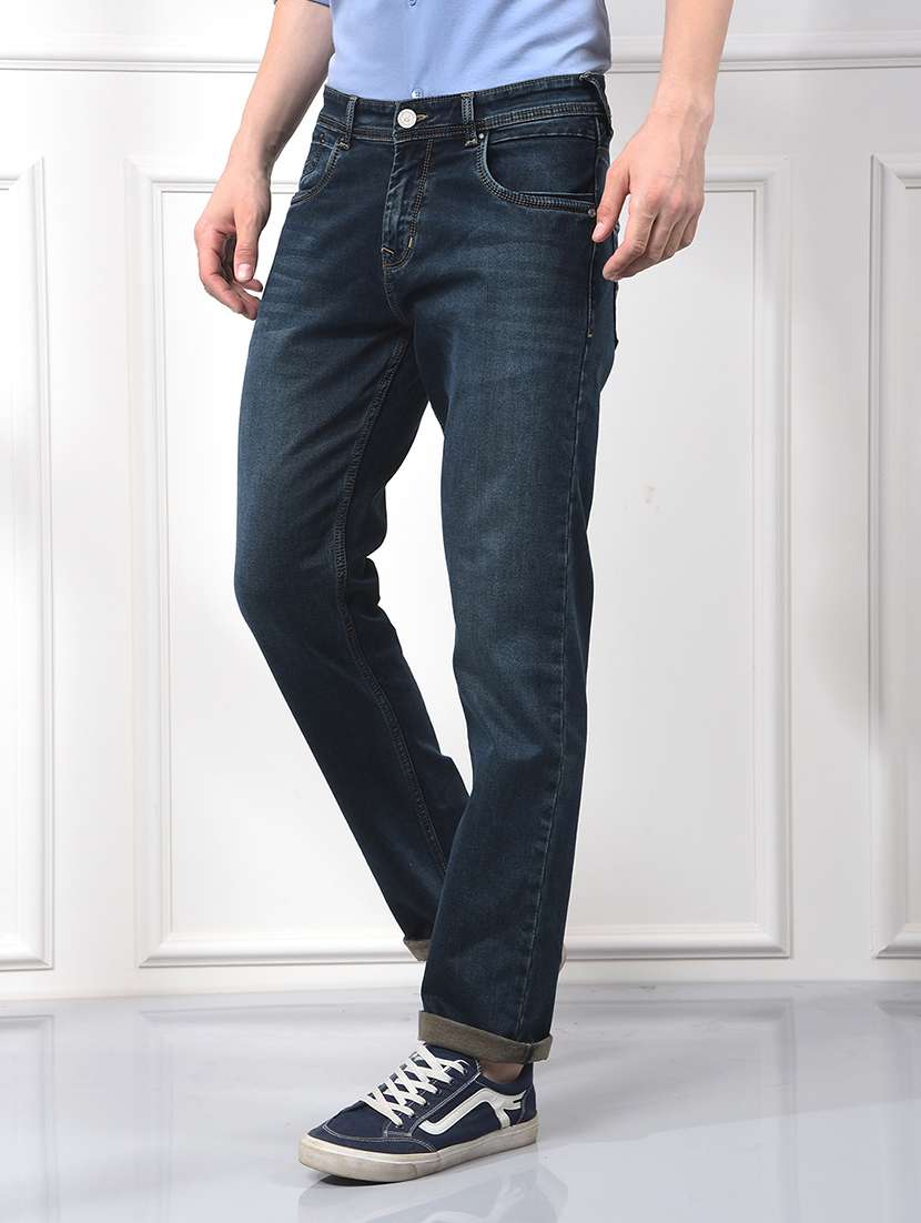 men solid mid rise slim fit jeans - 21984501 -  Standard Image - 3