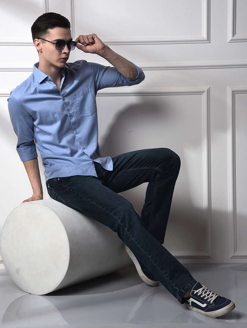 men solid mid rise slim fit jeans - 21984501 -  Standard Image - 5