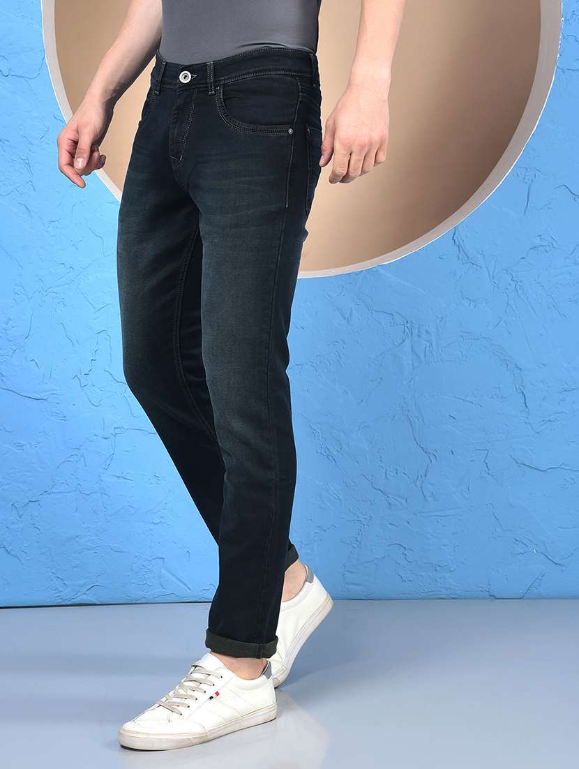 Men Solid Mid Rise Skinny Fit Jeans - 21984502 -  Standard Image - 3