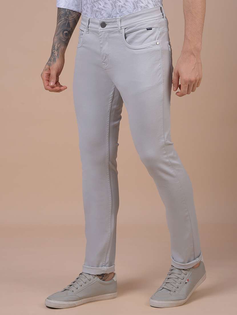 men solid mid rise slim fit jeans - 21984507 -  Standard Image - 3