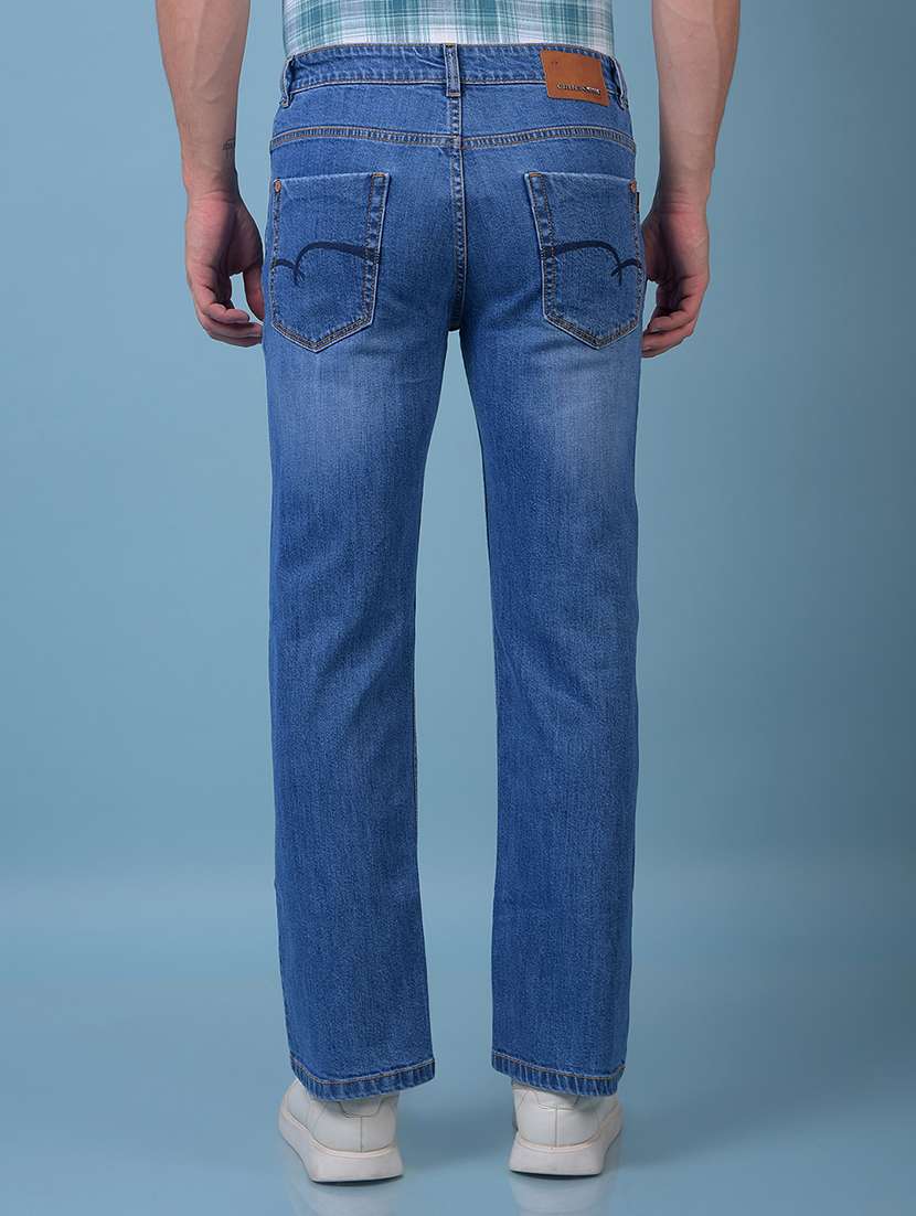 men solid mid rise straight fit jeans - 21984508 - Standard Image - 3