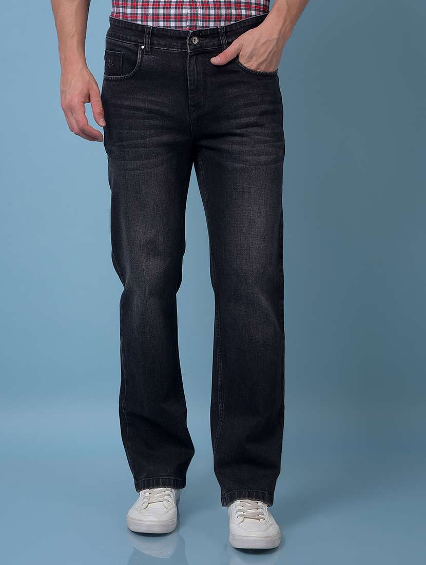 men solid mid rise baggy jeans - 21984510 -  Zoom Image - 0