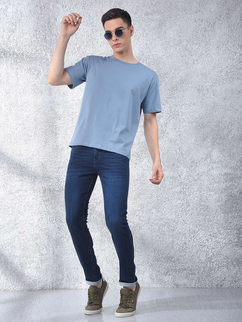 men solid mid rise slim fit jeans - 21984530 -  Standard Image - 5