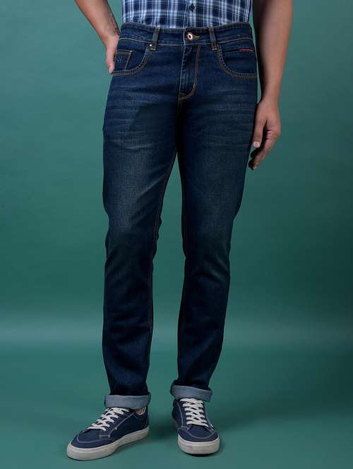 men solid mid rise slim fit jeans - 21984542 -  Standard Image - 0