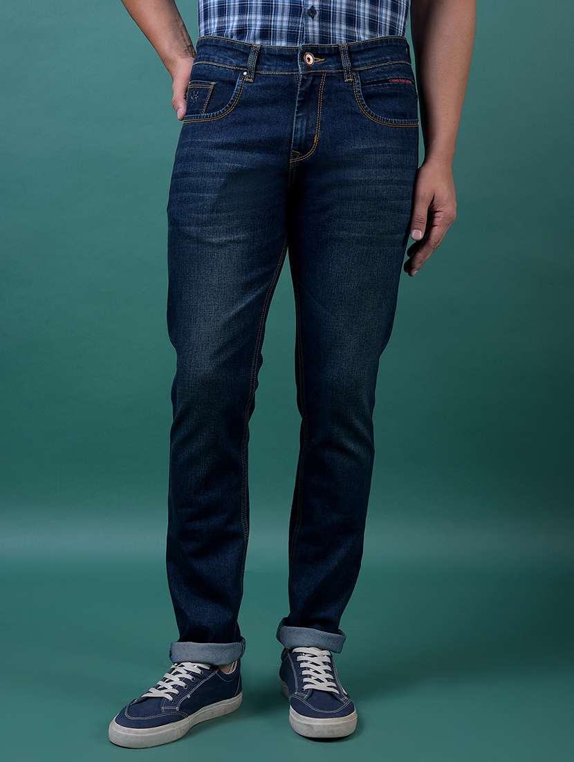 men solid mid rise slim fit jeans - 21984542 -  Zoom Image - 0