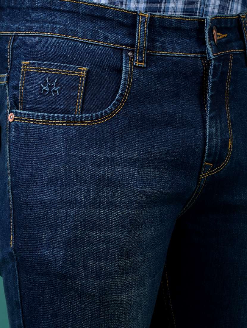 men solid mid rise slim fit jeans - 21984542 -  Standard Image - 5