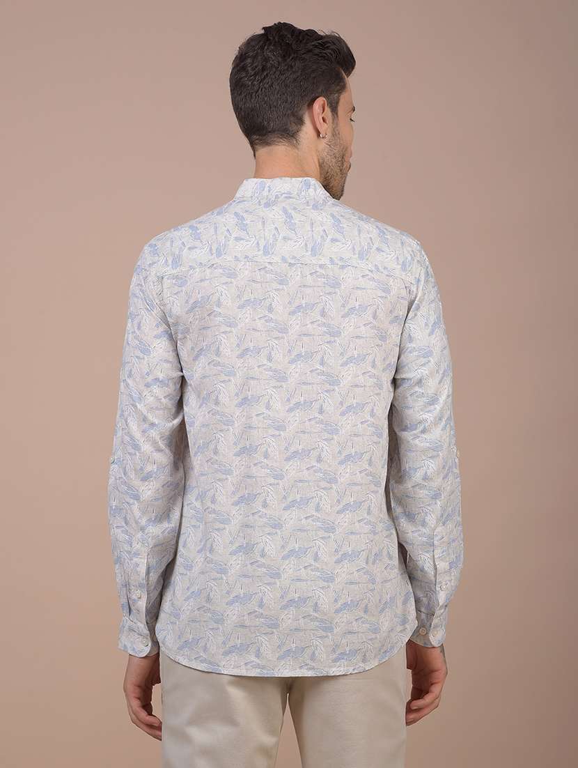 men printed mandarin neck short kurta - 21984546 -  Standard Image - 3