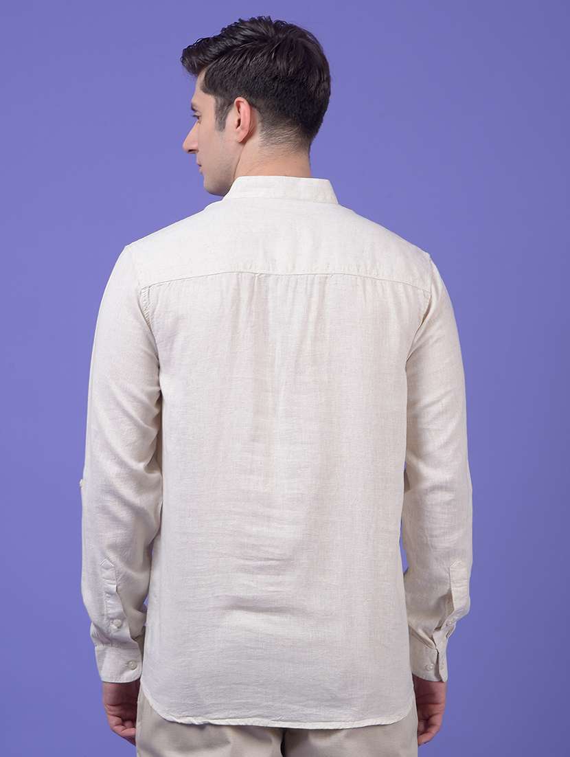 men solid mandarin neck short kurta - 21984551 -  Standard Image - 3