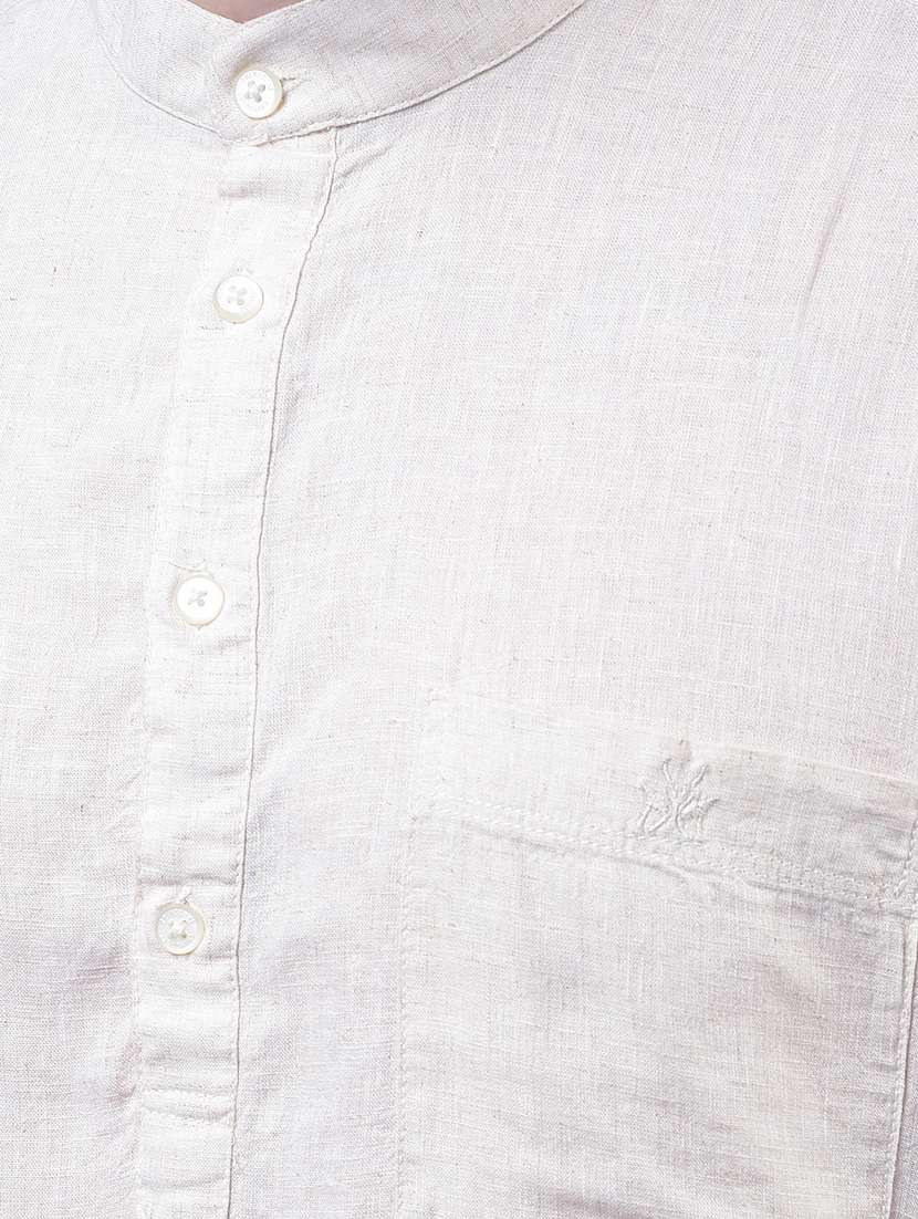 men solid mandarin neck short kurta - 21984551 -  Standard Image - 5