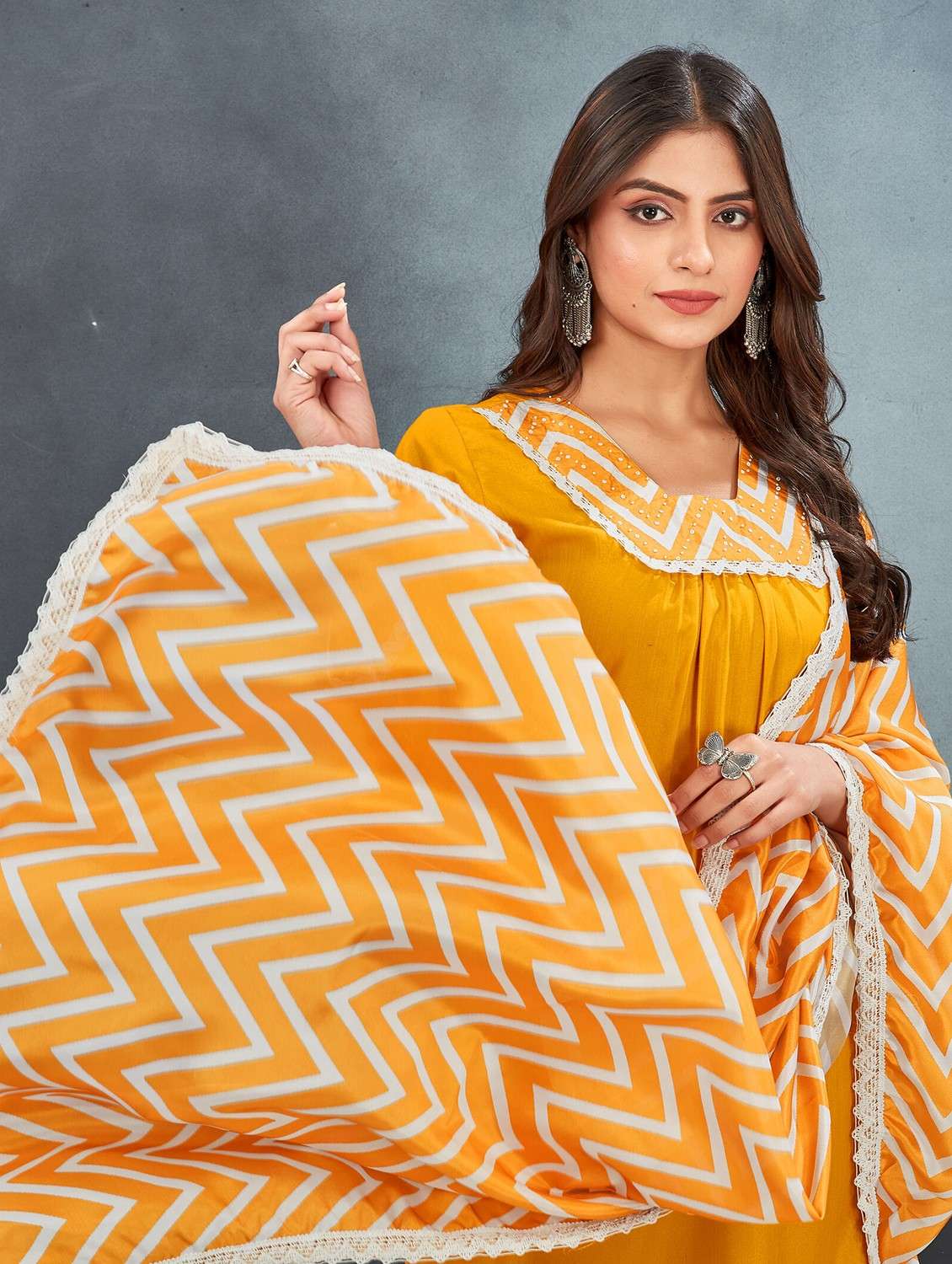 yellow art silk kurta pant set - 21984565 - Standard Image - 3