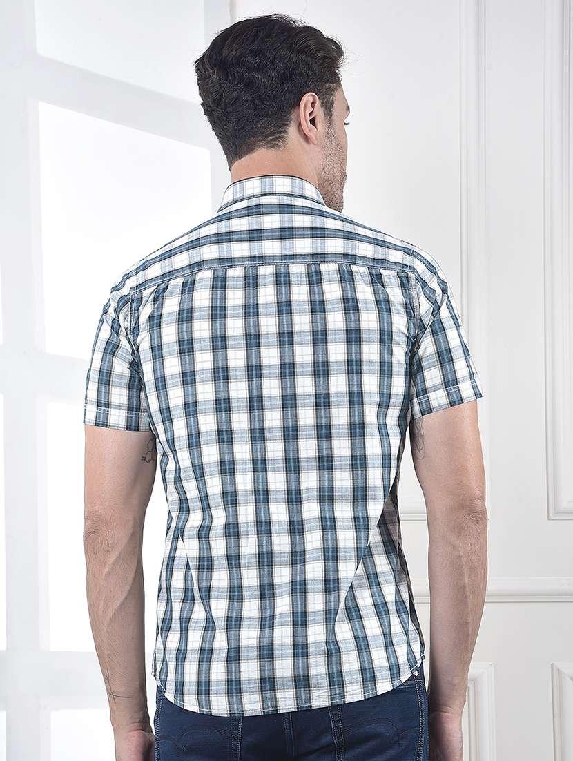 men checkered short sleeve regular fit casual shirt - 21984573 -  Standard Image - 3