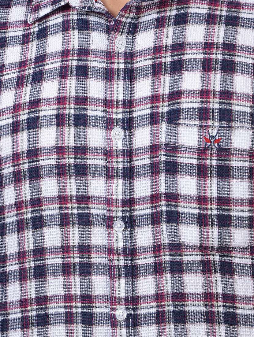 men checkered short sleeve regular fit casual shirt - 21984576 -  Standard Image - 5