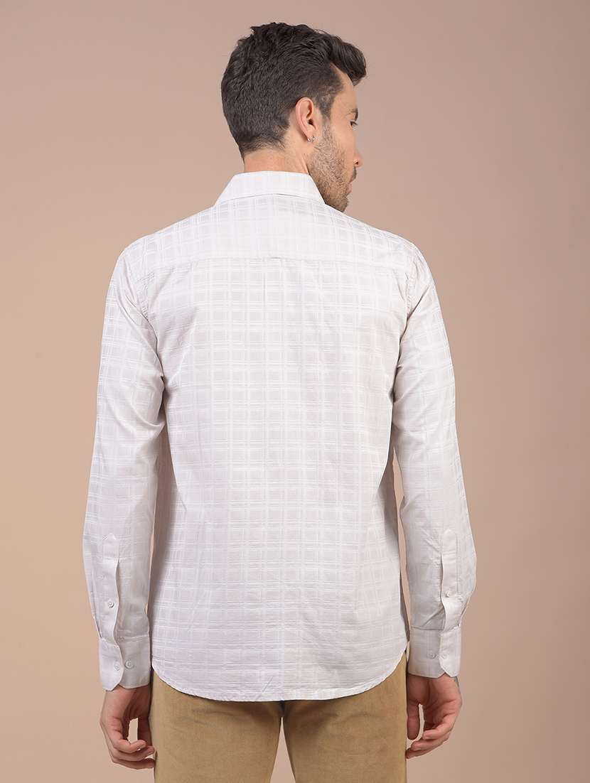 men checkered long sleeve slim fit casual shirt - 21984615 -  Standard Image - 3