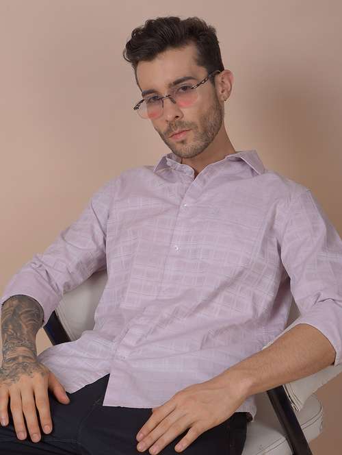 men checkered long sleeve slim fit casual shirt - 21984616 -  Standard Image - 0