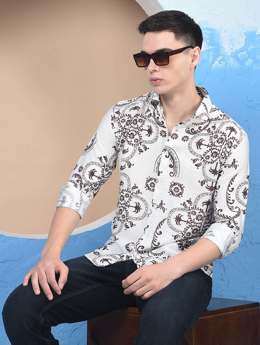 brown nylon casual shirt
