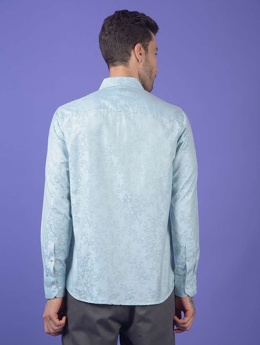 green cotton blend casual shirt - 21984619 -  Standard Image - 3