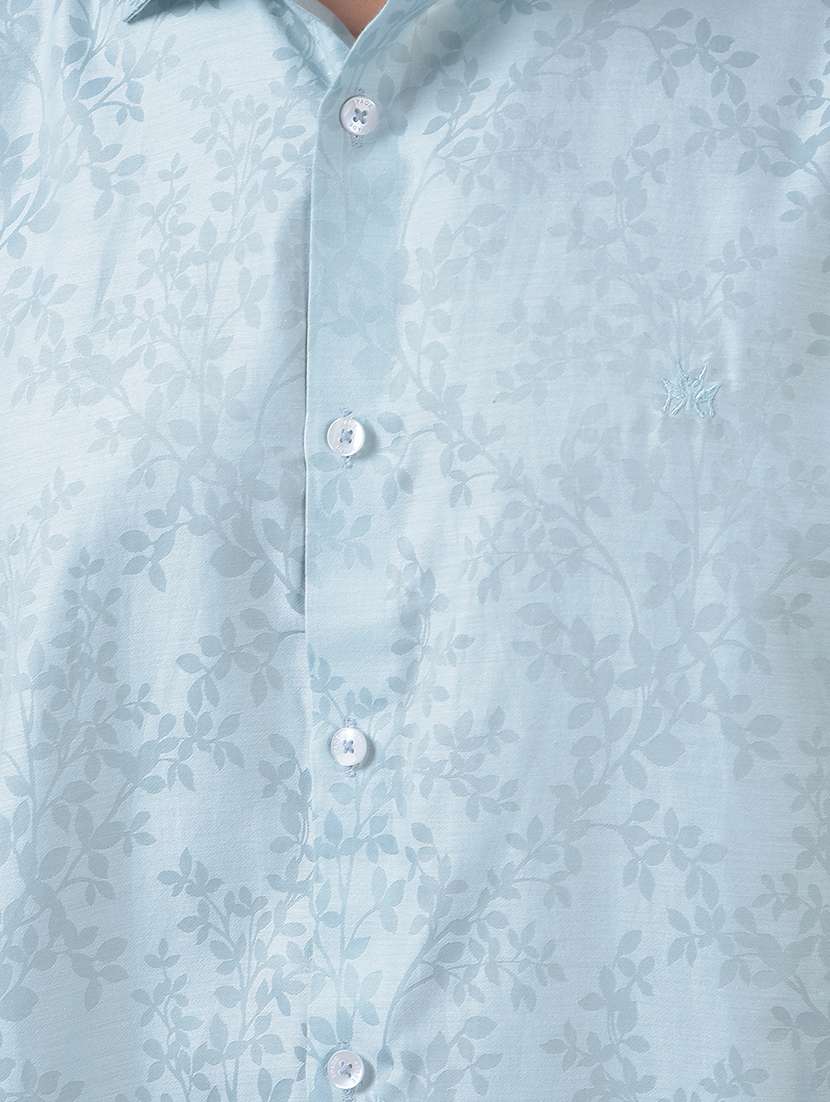 green cotton blend casual shirt - 21984619 -  Standard Image - 5