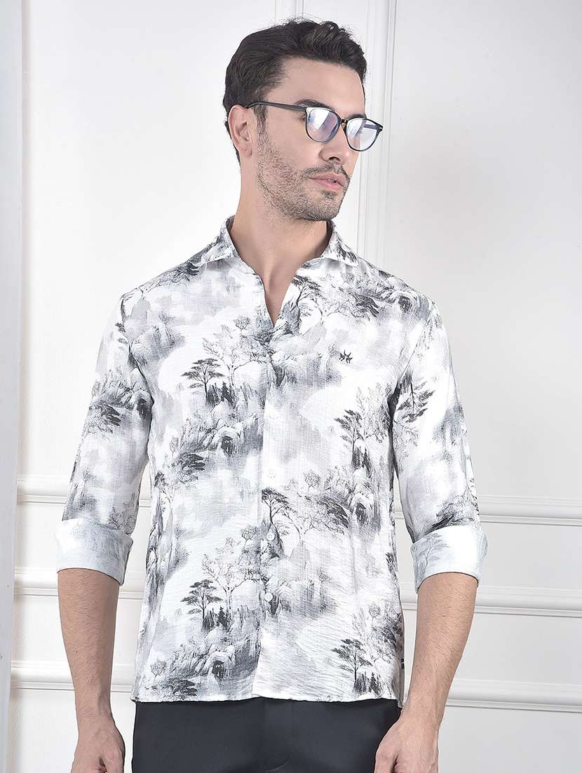 grey nylon casual shirt