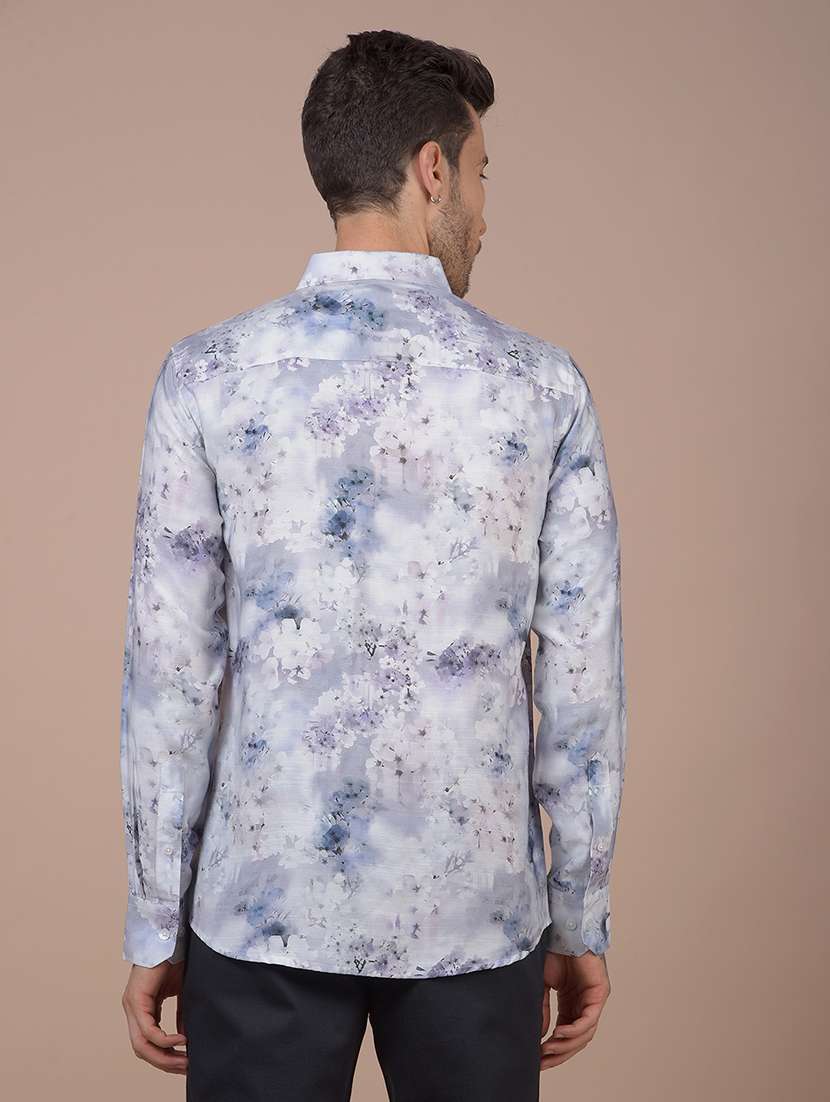 purple polyester blend casual shirt - 21984629 -  Standard Image - 3