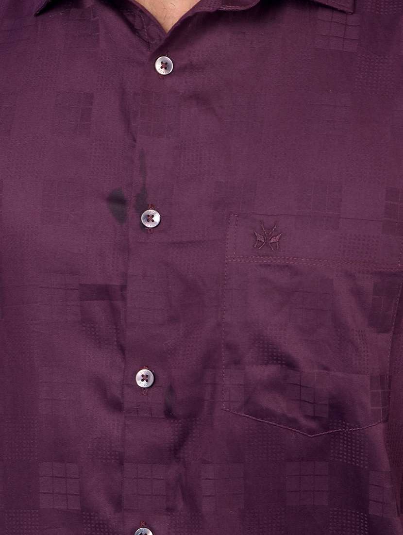 purple cotton casual shirt - 21984653 -  Standard Image - 5
