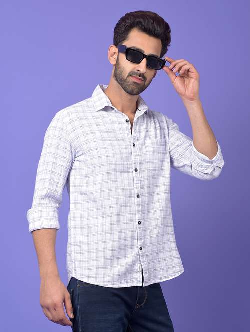 white cotton casual shirt - 21984665 - Standard Image - 0