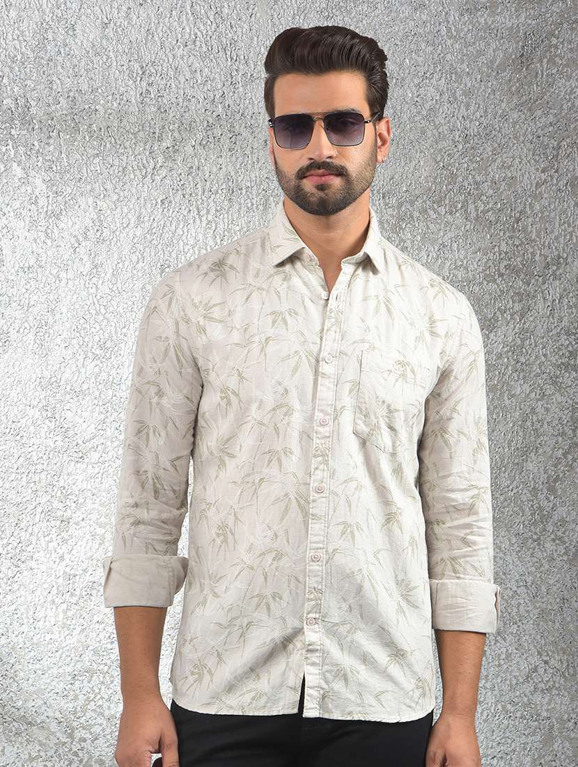 pink cotton blend casual shirt