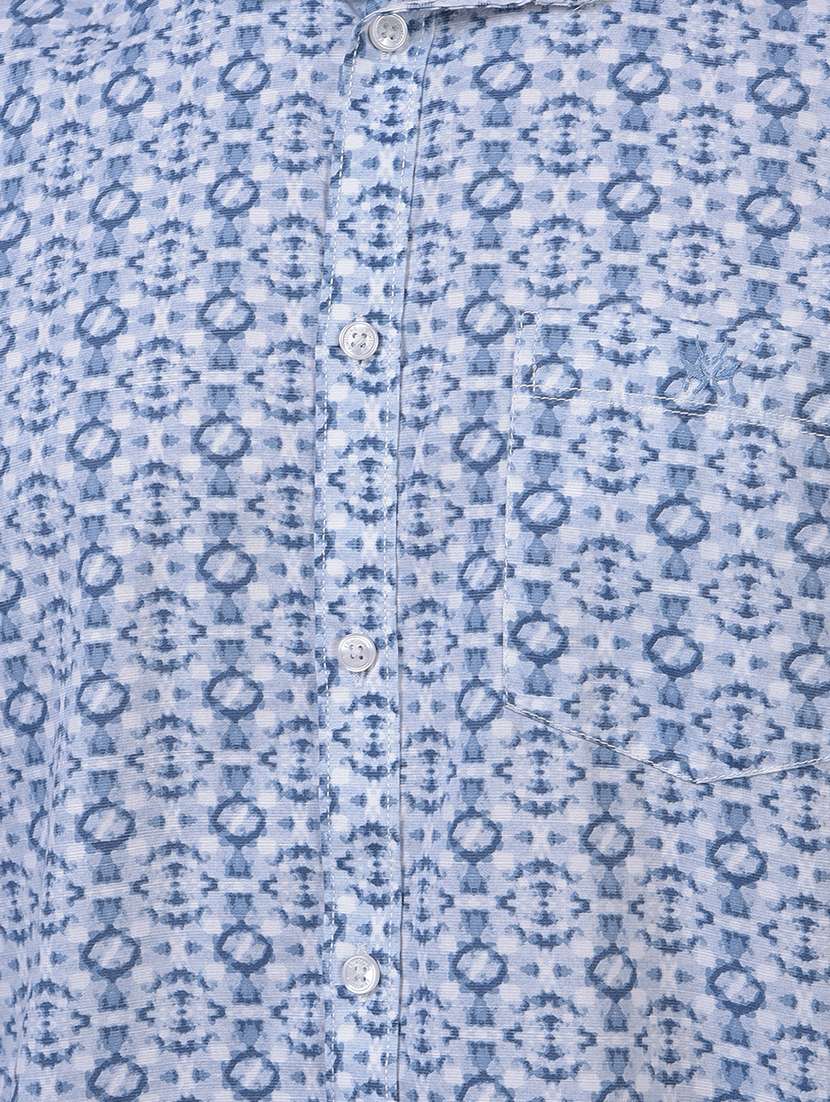 men printed long sleeve slim fit casual shirt - 21984680 -  Standard Image - 5