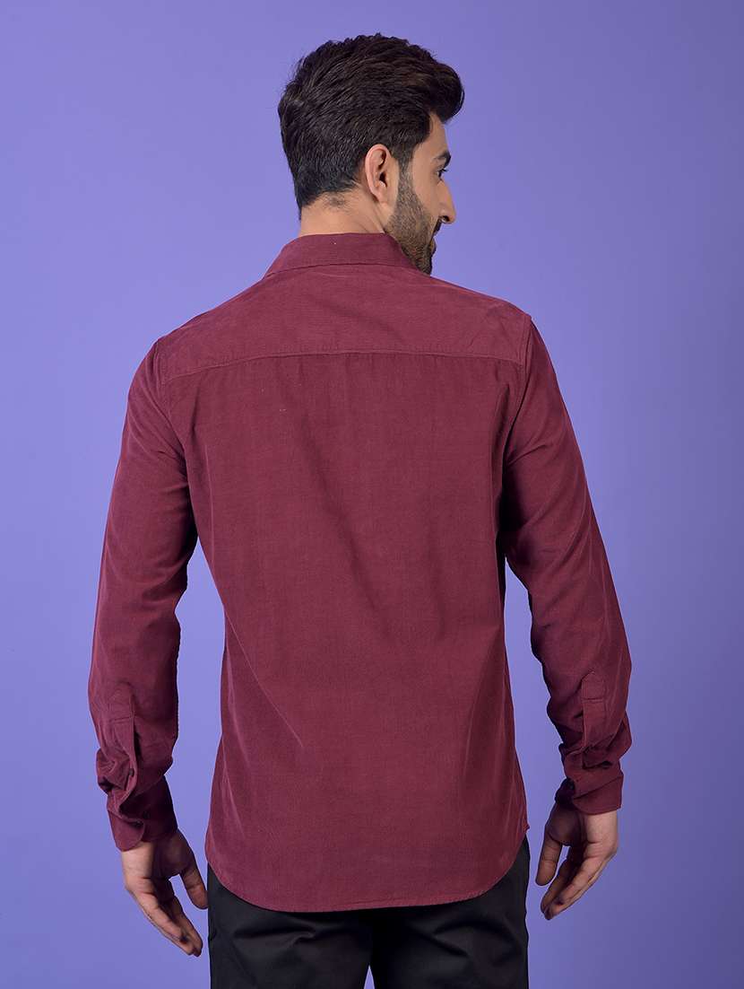 men solid long sleeve slim fit casual shirt - 21984694 - Standard Image - 3