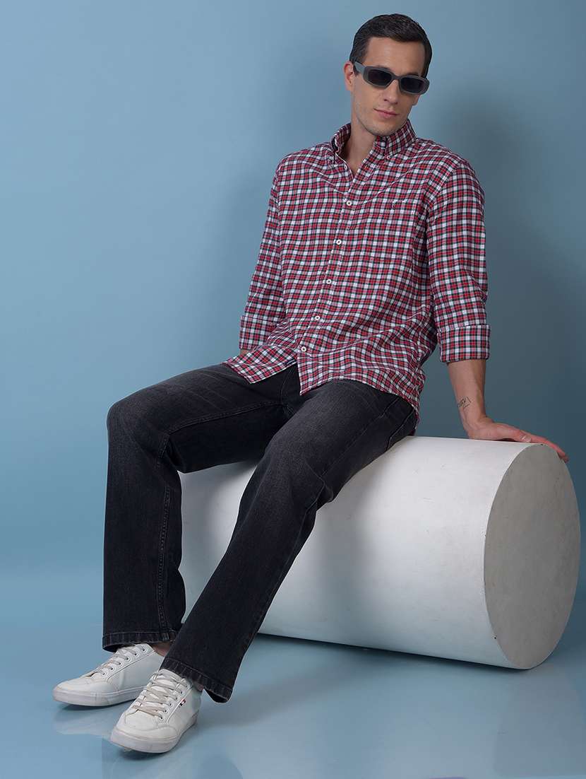 men checkered long sleeve regular fit casual shirt - 21984705 - Standard Image - 3