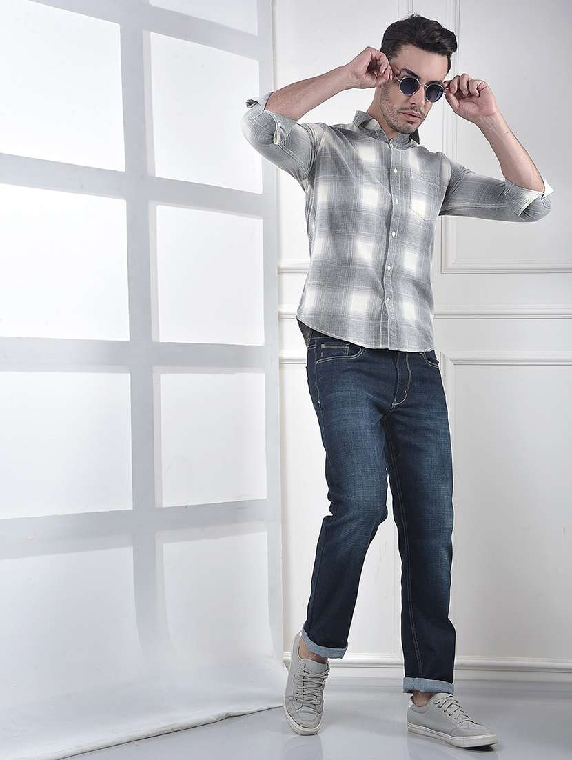 men checkered long sleeve regular fit casual shirt - 21984709 -  Standard Image - 3