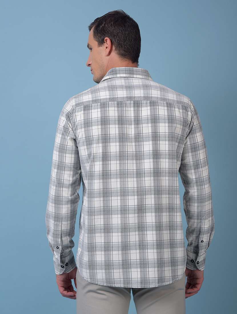 men checkered long sleeve regular fit casual shirt - 21984719 - Standard Image - 3