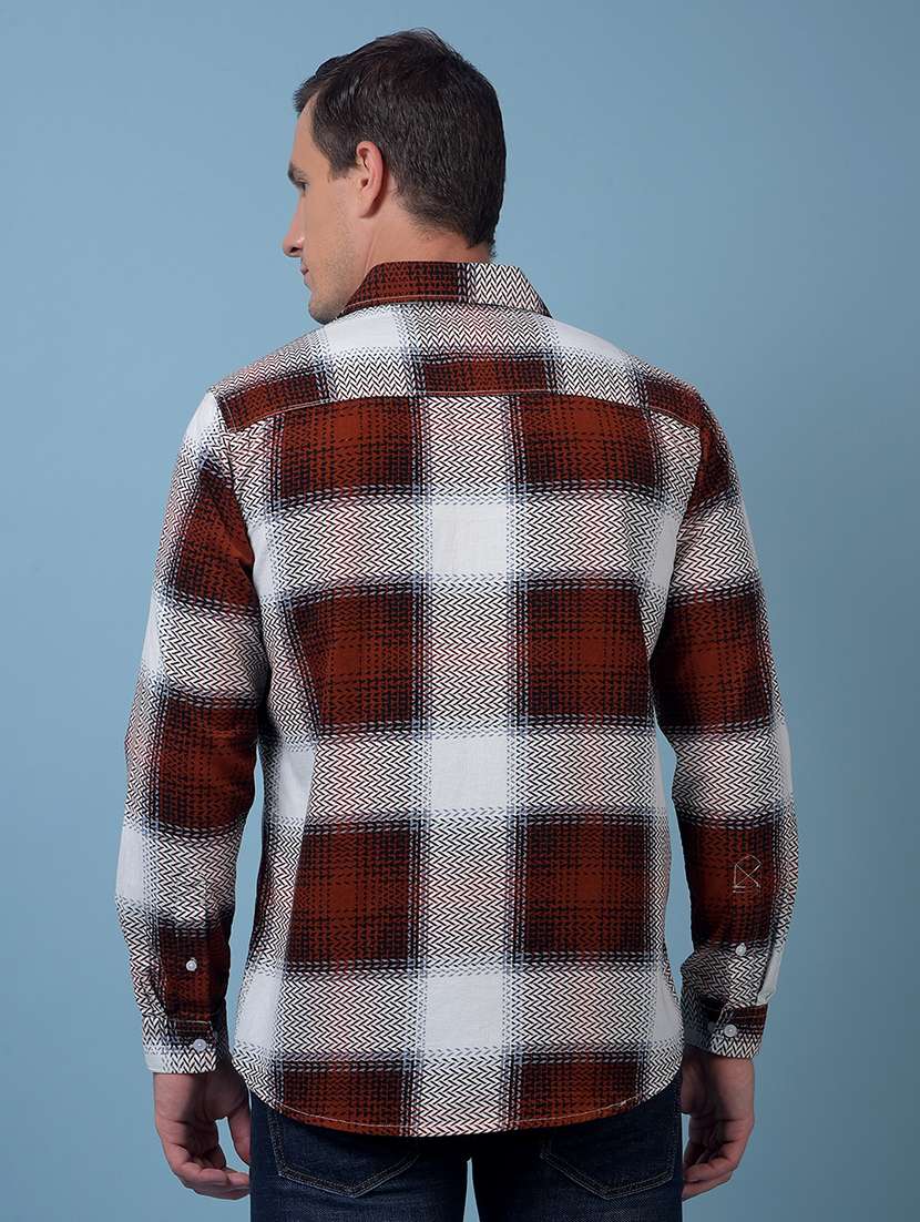men checkered long sleeve regular fit casual shirt - 21984720 - Standard Image - 3