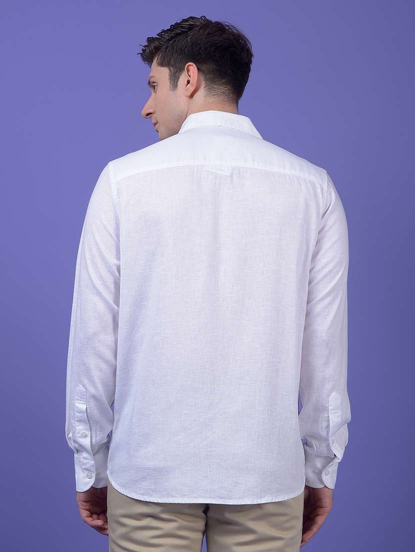 men solid long sleeve slim fit casual shirt - 21984762 - Standard Image - 3