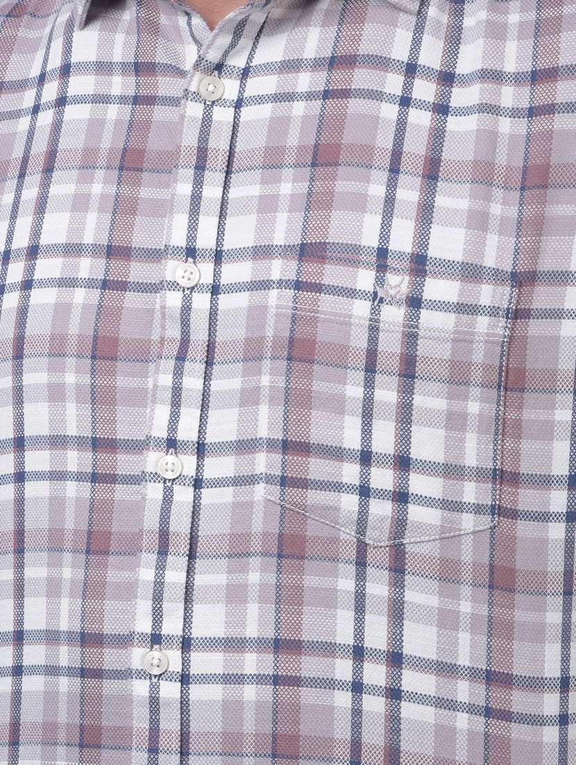 men checkered short sleeve slim fit casual shirt - 21984778 -  Standard Image - 5