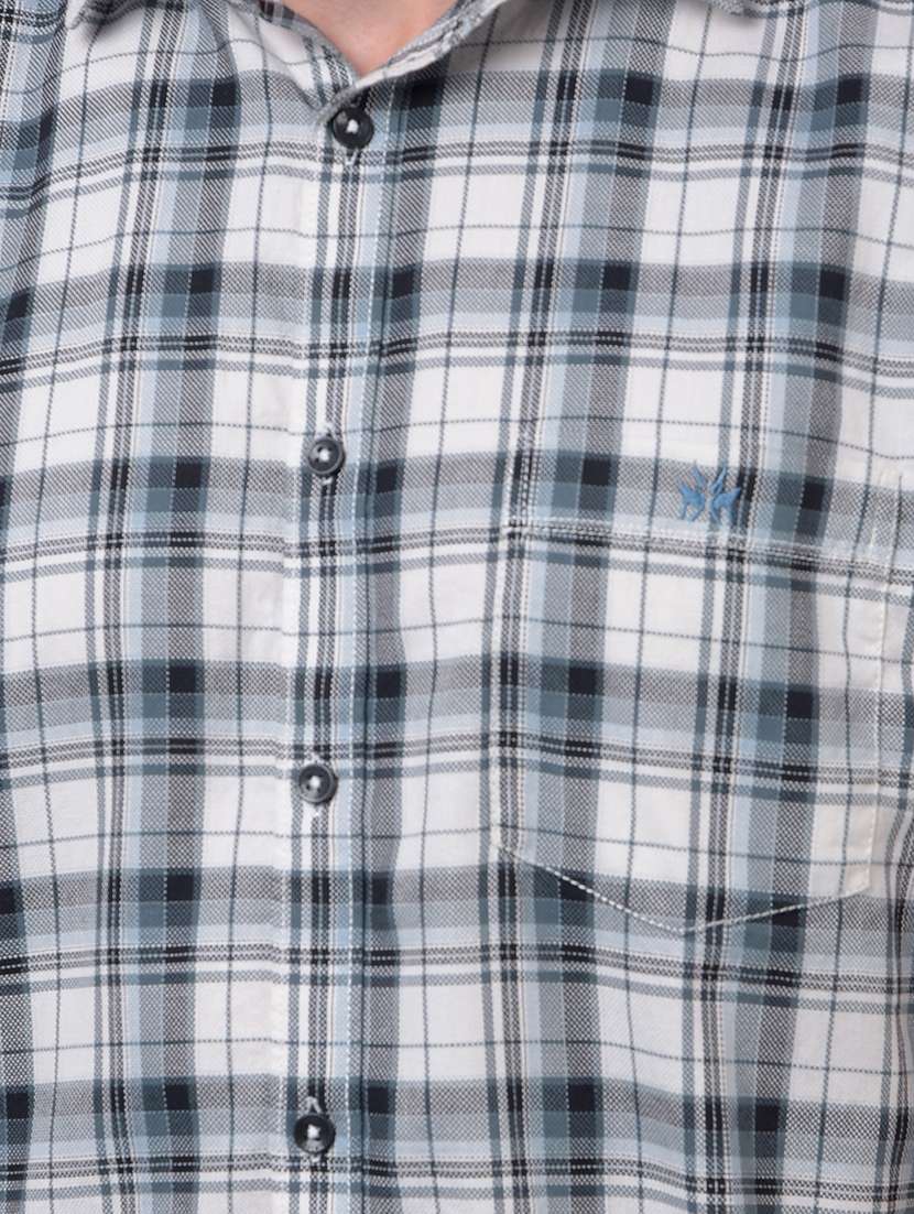 men checkered short sleeve slim fit casual shirt - 21984779 -  Standard Image - 5