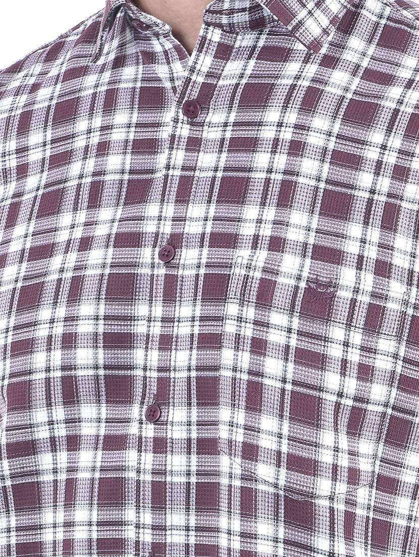 men checkered short sleeve slim fit casual shirt - 21984783 -  Standard Image - 5