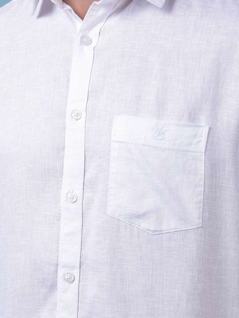 men solid short sleeve slim fit casual shirt - 21984807 - Standard Image - 5